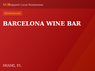 BARCELONA WINE BAR — Restaurant in MIAMI, FL