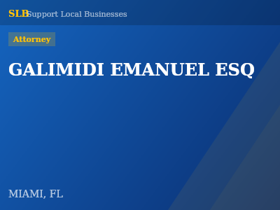 GALIMIDI EMANUEL ESQ — Attorney in MIAMI, FL