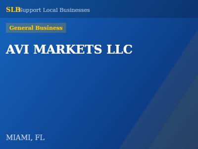 AVI MARKETS LLC — General Business in MIAMI, FL