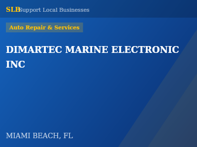 DIMARTEC MARINE ELECTRONIC INC — Auto Repair & Services in MIAMI BEACH, FL