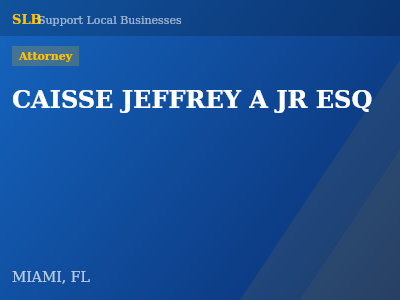 CAISSE JEFFREY A JR ESQ — Attorney in MIAMI, FL