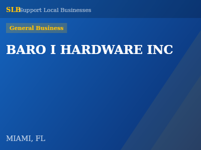 BARO I HARDWARE INC — General Business in MIAMI, FL