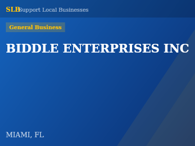 BIDDLE ENTERPRISES INC — General Business in MIAMI, FL