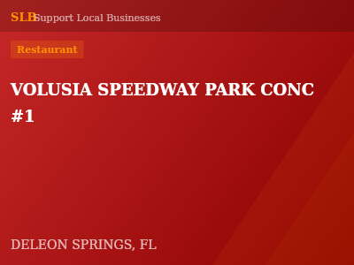 VOLUSIA SPEEDWAY PARK CONC #1 — Restaurant in DELEON SPRINGS, FL