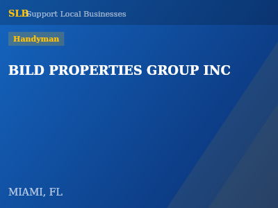 BILD PROPERTIES GROUP INC — Handyman in MIAMI, FL