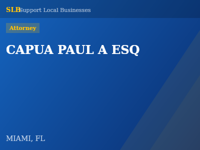 CAPUA PAUL A ESQ — Attorney in MIAMI, FL