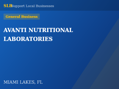 AVANTI NUTRITIONAL LABORATORIES — General Business in MIAMI LAKES, FL