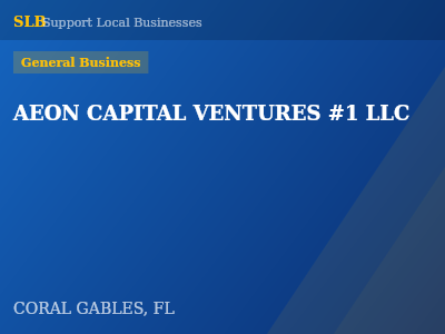 AEON CAPITAL VENTURES #1 LLC — General Business in CORAL GABLES, FL