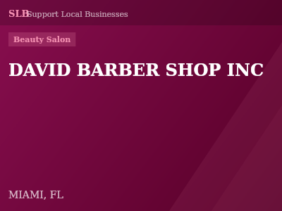 DAVID BARBER SHOP INC — Beauty Salon in MIAMI, FL