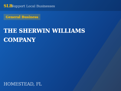 THE SHERWIN WILLIAMS COMPANY — General Business in HOMESTEAD, FL