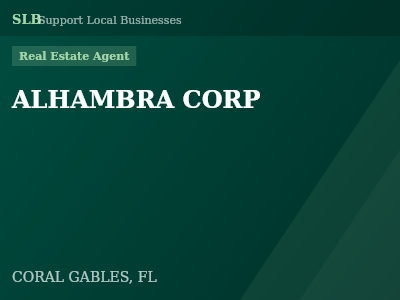 ALHAMBRA CORP — Real Estate Agent in CORAL GABLES, FL