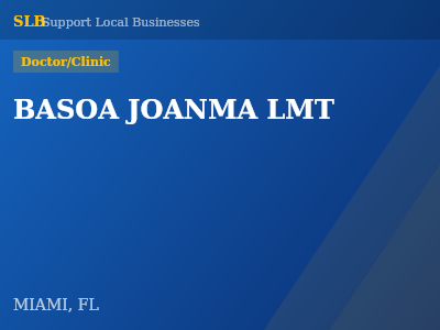 BASOA JOANMA LMT — Doctor/Clinic in MIAMI, FL