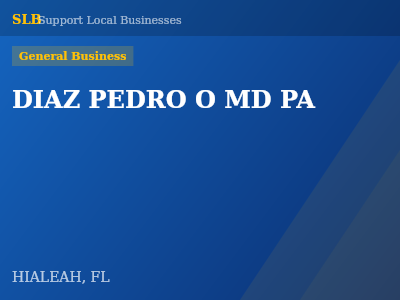 DIAZ PEDRO O MD PA — General Business in HIALEAH, FL