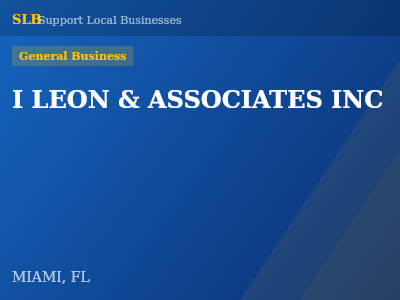 I LEON & ASSOCIATES INC — General Business in MIAMI, FL