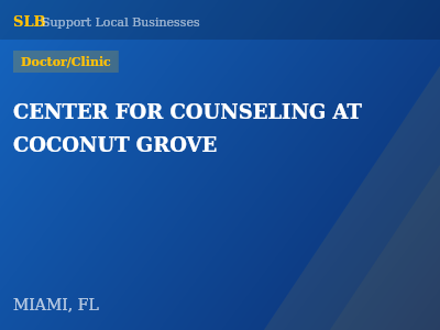 CENTER FOR COUNSELING AT COCONUT GROVE — Doctor/Clinic in MIAMI, FL