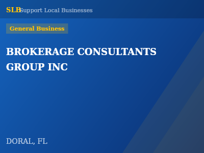 BROKERAGE CONSULTANTS GROUP INC — General Business in DORAL, FL