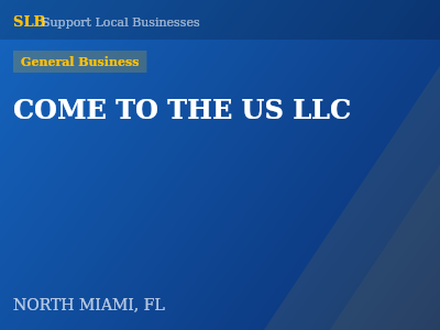 COME TO THE US LLC — General Business in NORTH MIAMI, FL