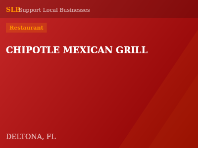 CHIPOTLE MEXICAN GRILL — Restaurant in DELTONA, FL