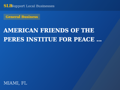 AMERICAN FRIENDS OF THE PERES INSTITUE FOR PEACE INC — General Business in MIAMI, FL