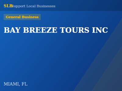 BAY BREEZE TOURS INC — General Business in MIAMI, FL