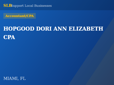 HOPGOOD DORI ANN ELIZABETH CPA — Accountant/CPA in MIAMI, FL