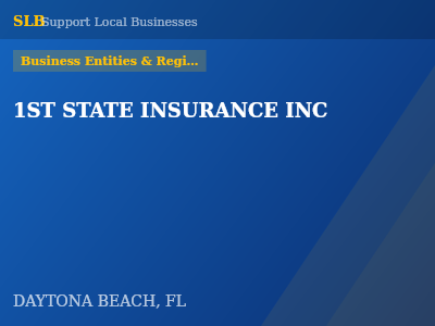 1ST STATE INSURANCE INC — Business Entities & Registrations in DAYTONA BEACH, FL