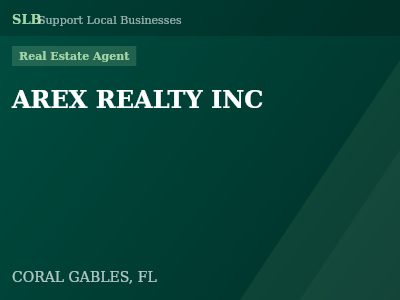 AREX REALTY INC — Real Estate Agent in CORAL GABLES, FL