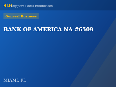 BANK OF AMERICA NA #6509 — General Business in MIAMI, FL