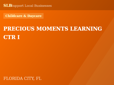 PRECIOUS MOMENTS LEARNING CTR I — Childcare & Daycare in FLORIDA CITY, FL