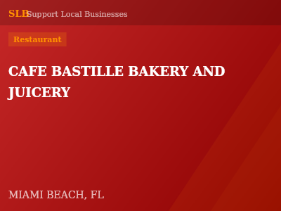 CAFE BASTILLE BAKERY AND JUICERY — Restaurant in MIAMI BEACH, FL