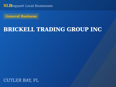BRICKELL TRADING GROUP INC — General Business in CUTLER BAY, FL