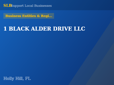 1 BLACK ALDER DRIVE LLC — Business Entities & Registrations in Holly Hill, FL