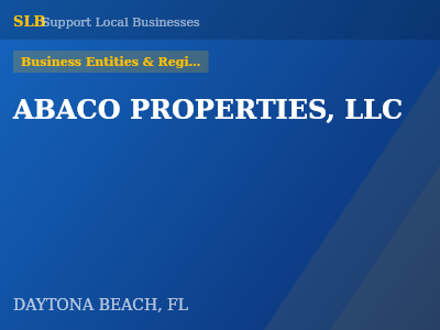 ABACO PROPERTIES, LLC — Business Entities & Registrations in DAYTONA BEACH, FL