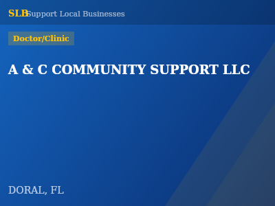 A & C COMMUNITY SUPPORT LLC — Doctor/Clinic in DORAL, FL