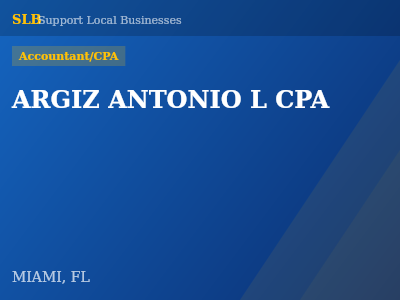 ARGIZ ANTONIO L CPA — Accountant/CPA in MIAMI, FL