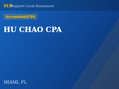HU CHAO CPA — Accountant/CPA in MIAMI, FL