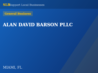 ALAN DAVID BARSON PLLC — General Business in MIAMI, FL