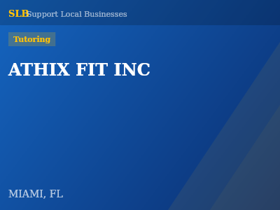 ATHIX FIT INC — Tutoring in MIAMI, FL