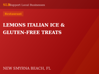 LEMONS ITALIAN ICE & GLUTEN-FREE TREATS — Restaurant in NEW SMYRNA BEACH, FL