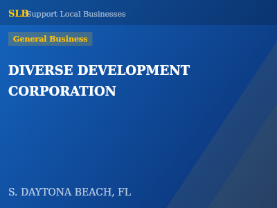 DIVERSE DEVELOPMENT CORPORATION — General Business in S. DAYTONA BEACH, FL