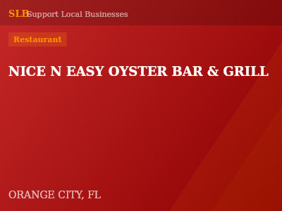 NICE N EASY OYSTER BAR & GRILL — Restaurant in ORANGE CITY, FL