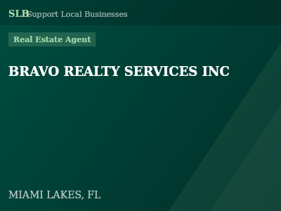 BRAVO REALTY SERVICES INC — Real Estate Agent in MIAMI LAKES, FL