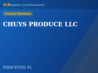 CHUYS PRODUCE LLC — General Business in PRINCETON, FL