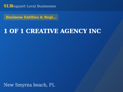 1 OF 1 CREATIVE AGENCY INC — Business Entities & Registrations in New Smyrna beach, FL