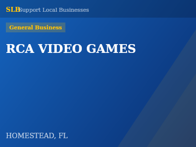 RCA VIDEO GAMES — General Business in HOMESTEAD, FL