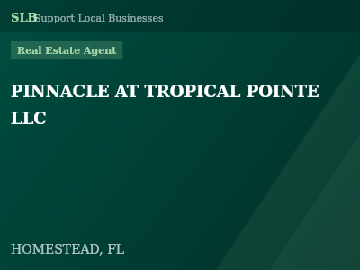 PINNACLE AT TROPICAL POINTE LLC — Real Estate Agent in HOMESTEAD, FL