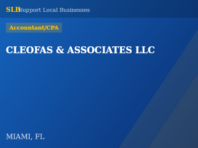 CLEOFAS & ASSOCIATES LLC — Accountant/CPA in MIAMI, FL