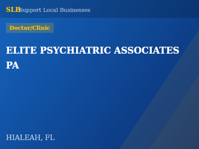 ELITE PSYCHIATRIC ASSOCIATES PA — Doctor/Clinic in HIALEAH, FL