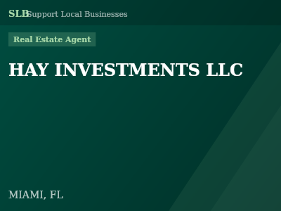 HAY INVESTMENTS LLC — Real Estate Agent in MIAMI, FL