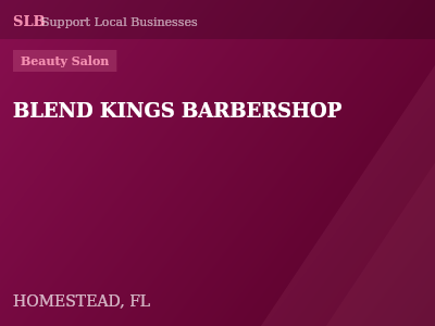 BLEND KINGS BARBERSHOP — Beauty Salon in HOMESTEAD, FL